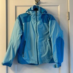 Llbean Women’s Petite M blue 3-in-1 winter jacket